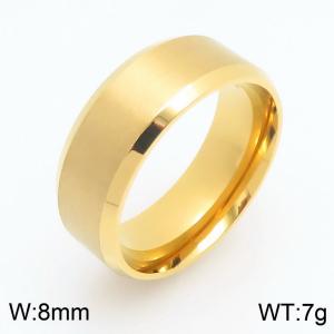 Stainless Steel Gold-plating Ring - KR114524-WM