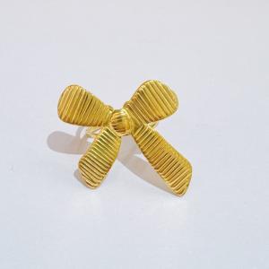 Stainless Steel Gold-plating Ring - KR114527-SXSJ