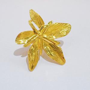 Stainless Steel Gold-plating Ring - KR114529-SXSJ