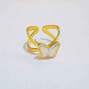 Stainless Steel Gold-plating Ring - KR114538-SXSJ