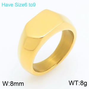 Stainless Steel Gold-plating Ring - KR114556-GC