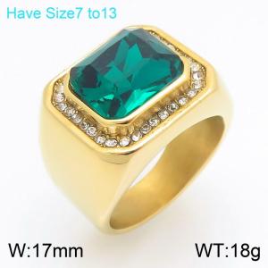 Stainless Steel Stone&Crystal Ring - KR114559-MZOZ