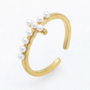 Stainless Steel Gold-plating Ring - KR114588-CX