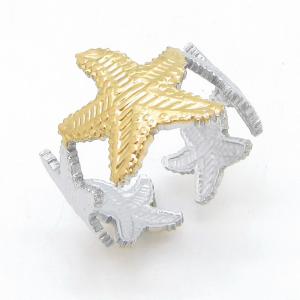Stainless Steel Gold-plating Ring - KR114605-HM