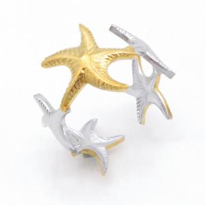 Stainless Steel Gold-plating Ring - KR114609-HM