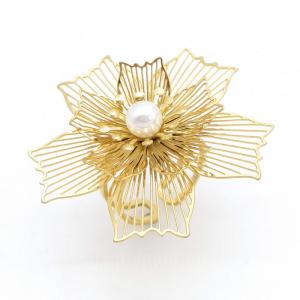 Stainless Steel Gold-plating Ring - KR114614-HM