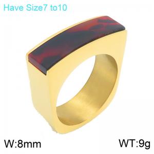 Stainless Steel Gold-plating Ring - KR114644-GC