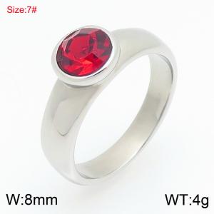 Stainless Steel Stone&Crystal Ring - KR114653-KJX