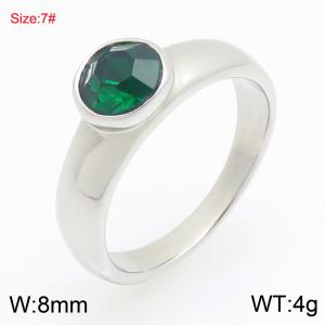 Stainless Steel Stone&Crystal Ring - KR114656-KJX