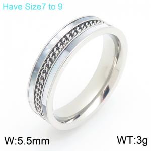Stainless steel paired with shell jewelry, three color optional ring - KR114659-GC