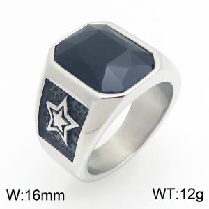 Stainless Steel Stone&Crystal Ring - KR114671-TGX