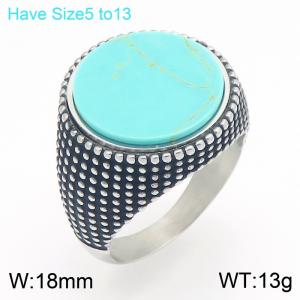 Stainless Steel Stone&Crystal Ring - KR114690-GC