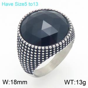 Stainless Steel Stone&Crystal Ring - KR114698-GC