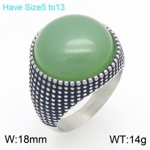 Stainless Steel Stone&Crystal Ring - KR114701-GC