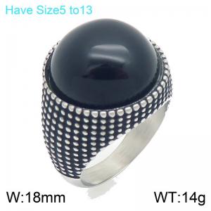 Stainless Steel Stone&Crystal Ring - KR114702-GC