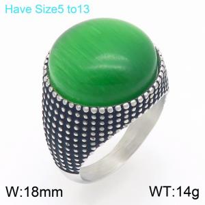 Stainless Steel Stone&Crystal Ring - KR114703-GC