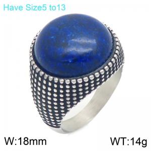 Stainless Steel Stone&Crystal Ring - KR114709-GC
