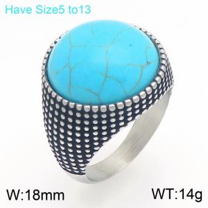 Stainless Steel Stone&Crystal Ring - KR114711-GC