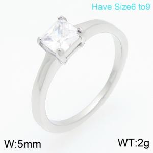 Stainless Steel Stone&Crystal Ring - KR114756-GC