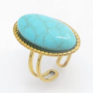 Stainless Steel Gold-plating Ring - KR115551-SP