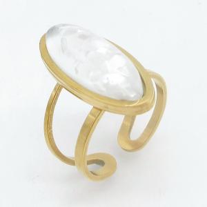 Stainless Steel Gold-plating Ring - KR115552-SP