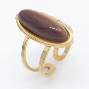 Stainless Steel Gold-plating Ring - KR115553-SP