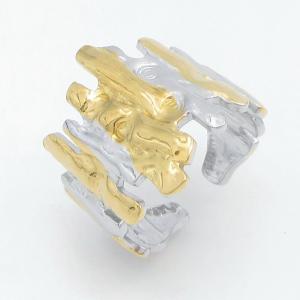 Stainless Steel Gold-plating Ring - KR115560-SP