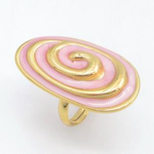 Stainless Steel Gold-plating Ring - KR115565-SP