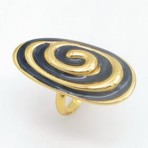 Stainless Steel Gold-plating Ring - KR115566-SP