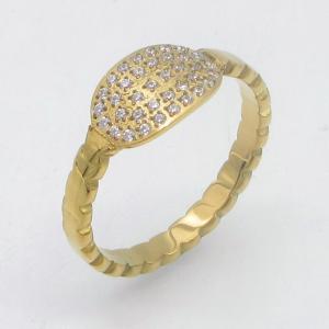 Stainless Steel Stone&Crystal Ring - KR115573-YH