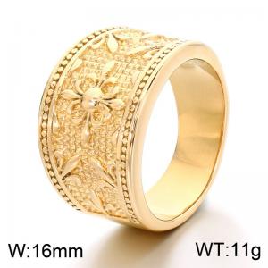 Stainless Steel Gold-plating Ring - KR115678-LK