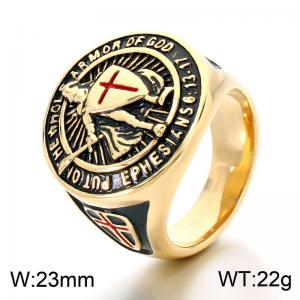 Stainless Steel Gold-plating Ring - KR115680-LK
