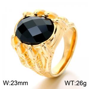Stainless Steel Stone&Crystal Ring - KR115681-LK