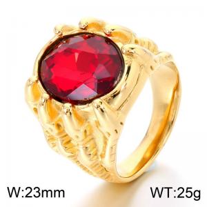 Stainless Steel Stone&Crystal Ring - KR115682-LK