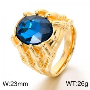 Stainless Steel Stone&Crystal Ring - KR115688-LK