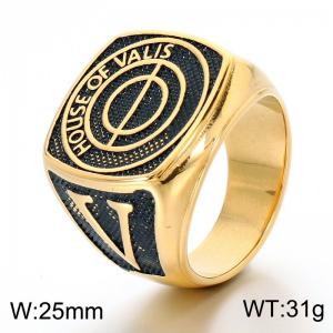 Stainless Steel Gold-plating Ring - KR115691-LK