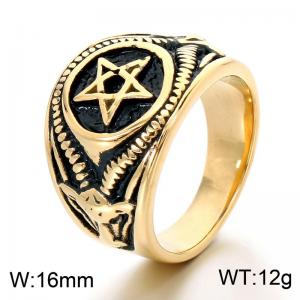 Stainless Steel Gold-plating Ring - KR115694-LK