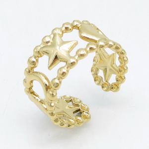 Stainless Steel Gold-plating Ring - KR115709-LM