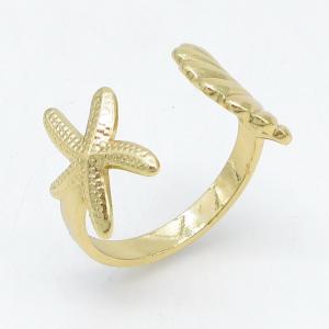 Stainless Steel Gold-plating Ring - KR115710-LM