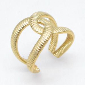 Stainless Steel Gold-plating Ring - KR115722-LM