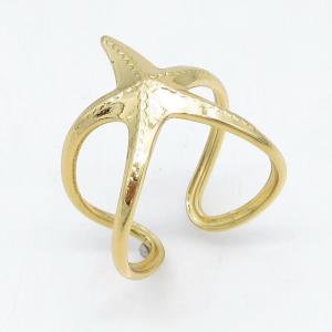 Stainless Steel Gold-plating Ring - KR115732-LM