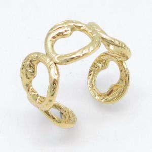 Stainless Steel Gold-plating Ring - KR115734-LM