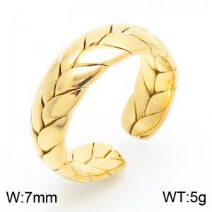 Stainless Steel Gold-plating Ring - KR115738-SP