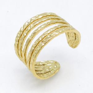 Stainless Steel Gold-plating Ring - KR115763-LM