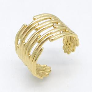 Stainless Steel Gold-plating Ring - KR115765-LM