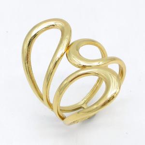 Stainless Steel Gold-plating Ring - KR115767-LM