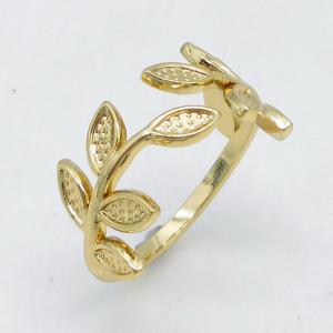 Stainless Steel Gold-plating Ring - KR115789-LM