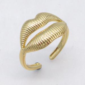 Stainless Steel Gold-plating Ring - KR115809-LM