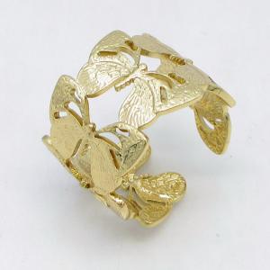 Stainless Steel Gold-plating Ring - KR115817-LM