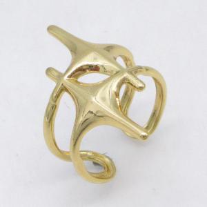 Stainless Steel Gold-plating Ring - KR115825-LM